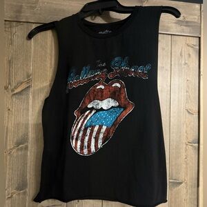 The Rolling Stones Black Graphic Tank